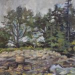 Michael Doyle, Conner Pointe, 2025, Oil on board, 8 x 6 ¼ inches