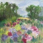 Mary Page Evans, Fleeting Peonies, 2026, Oil on canvas, 24 x 24 inches