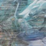 Kay Jackson, It's All Connected, Opus II, 2014, Oil with gold and copper leaf on linen, 36 x 48 inches