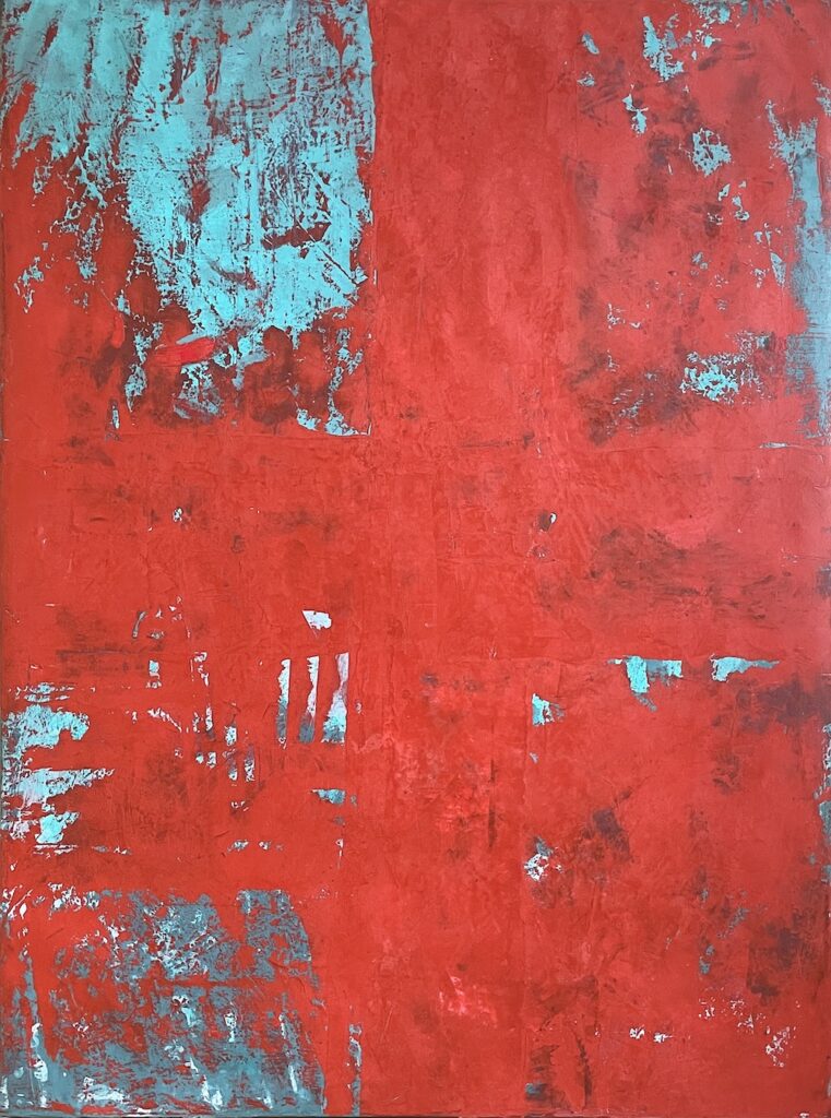 Vicki Vinton, Human, 2026, Plaster on paper on canvas, 48 x 36 inches