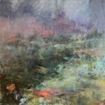 Vicki Vinton, Morning Walk, 2026, Plaster and emulsion on canvas, 48 x 48 inches