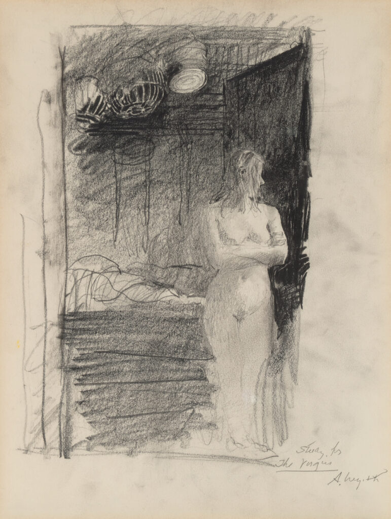 Andrew Wyeth (1917-2009), The Virgin, study, 1969, Pencil on paper, 13 ½ x 10 inches