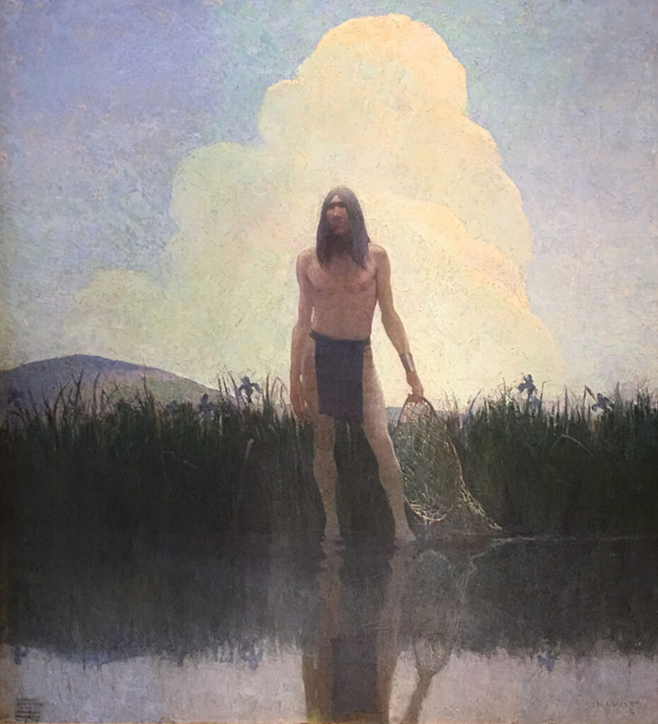 N.C. Wyeth (1882-1945), Summer, Illustration for "The Moods" by George T. Marsh (Scribner's Magazine, December 1909), 1909, Oil on canvas, 34 x 30 ¼ inches