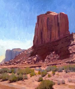 Francis DiFronzo, Elephant Butte, Oil on panel, 12 x 10 inches