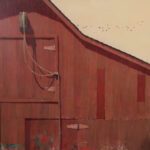 Francis DiFronzo, Exit Plan, Oil over watercolor and gouache on panel, 30 x 30 inches