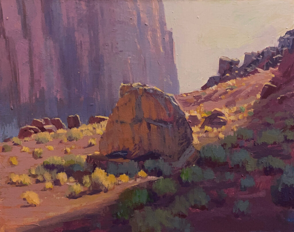 Francis DiFronzo, Golden Hours, Oil on panel, 8 x 10 inches