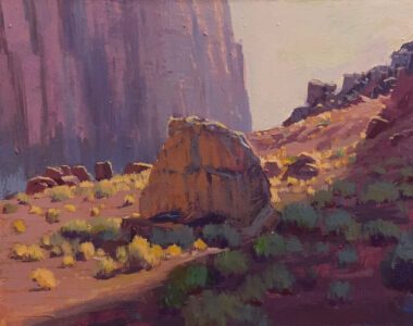 Francis DiFronzo, Golden Hours, Oil on panel, 8 x 10 inches