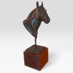 Julia Levitina, Bucephalus, Bronze on walnut base, 10 x 3 x 3 inches, Edition of 8