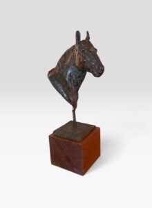 Julia Levitina, Bucephalus, Bronze on walnut base, 10 x 3 x 3 inches, Edition of 8