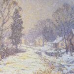 Laurence A. Campbell (1939-2024), Canal at Lumberville in Winter, 1995, Oil on canvas, 16 x 20 inches