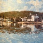 Laurence A. Campbell (1939-2024), View of New Hope, 1987, Oil on canvas, 22 x 28 inches
