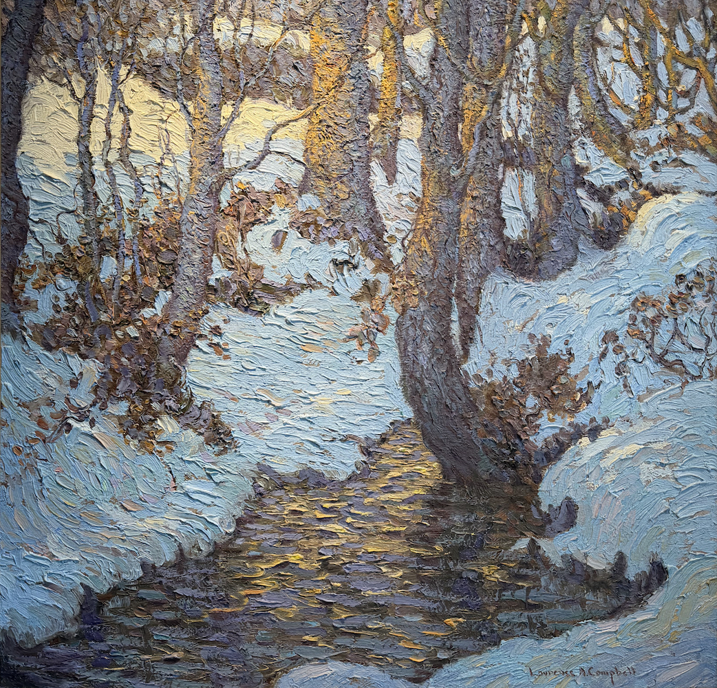 Laurence A. Campbell (1939-2024), Stoney Creek, Oil on canvas, 30 1/4 x 30 1/4 inches