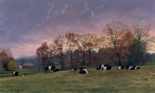 Timothy Barr, Belties, 2026, Oil on panel, 24 x 40 inches