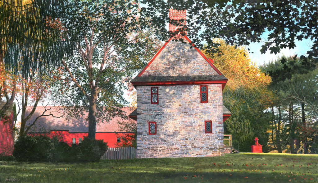 - SOLD - Timothy Barr, Brinton House 1704 Fall, 2026, Oil on panel, 14 x 24 inches