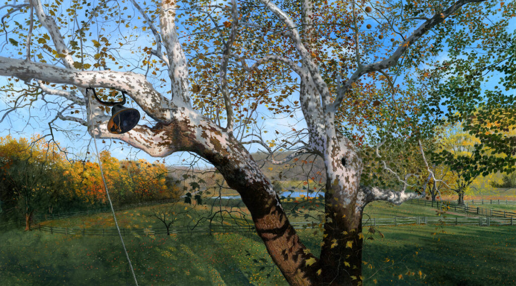Timothy Barr, Dinner, 2026, Oil on panel, 20 x 36 inches