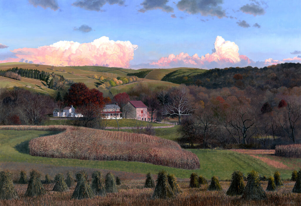 Timothy Barr, Distant Storm, 2026, Oil on panel, 22 x 32 inches