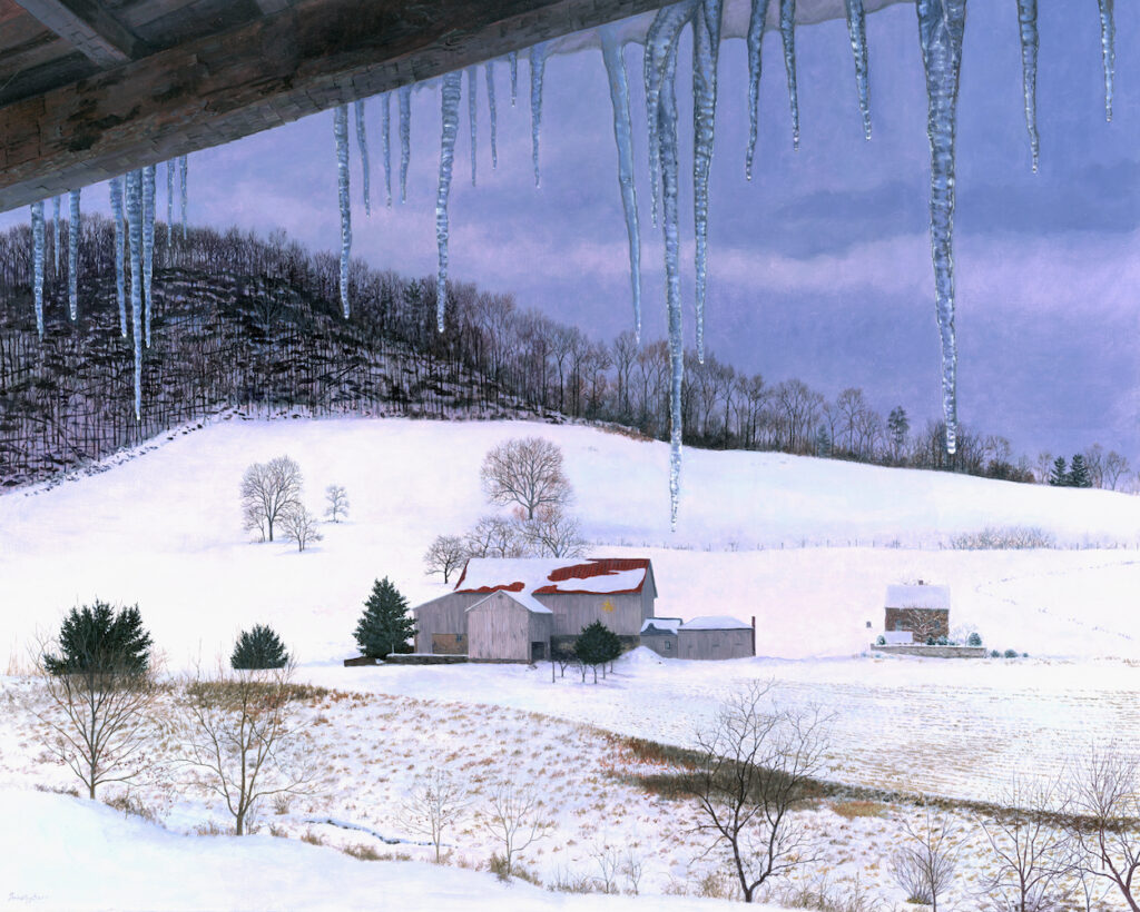 Timothy Barr, Spitzenberg Hill, 2026, Oil on panel, 24 x 30 inches