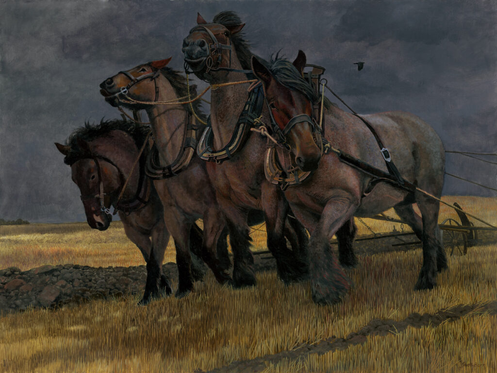 Timothy Barr, Team, 2026, Oil on panel, 24 x 32 inches