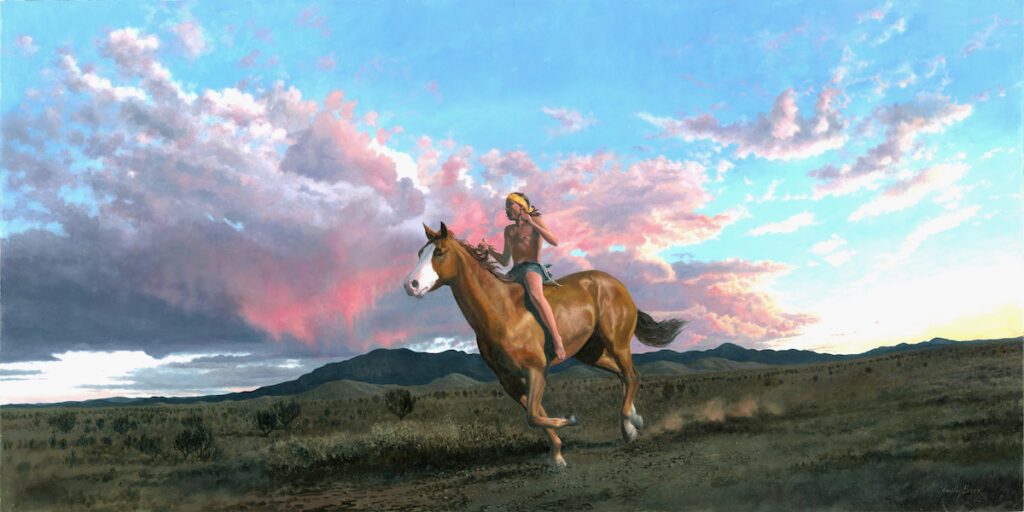 Timothy Barr, Wild in the Wild, 2026, Oil on panel, 24 x 48 inches